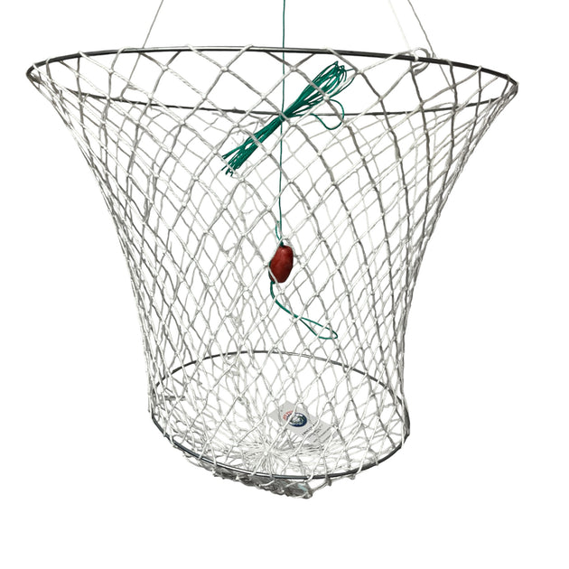 crab fishing line hook Double ring cotton crab net with float and rope – Lee Fisher Sports