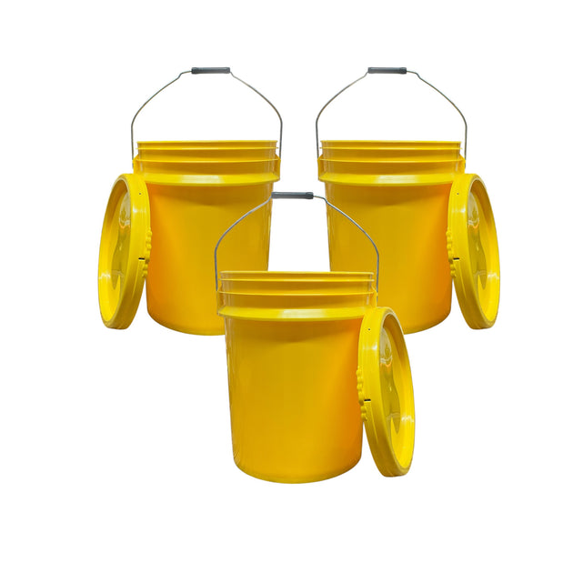 LEE FISHER SPORTS 5 Gallon Bucket With Lid – Durable White Pail, Metal Handle - View #6