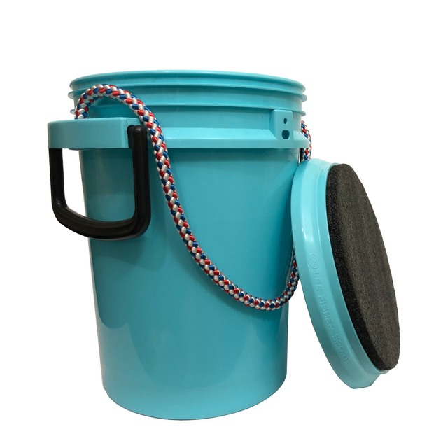 5 Gallon iSmart Bucket Rope Handle with Padded Seat (Aqua)