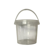 Clear Plastic Bucket with Lid and Handle (1L)