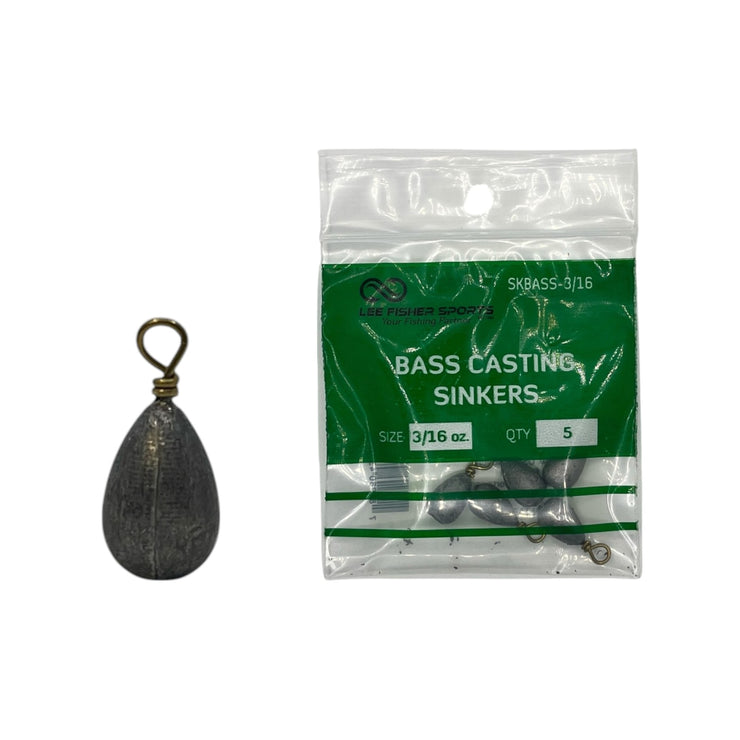 Joy Fish Bass Cast Sinkers - Sold by Single Pack