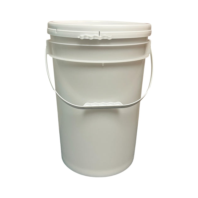 6 Gallon Bucket Plastic Handle with lid White – Lee Fisher Sports