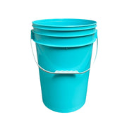 6 Gallon Bucket Plastic Handle with lid Aqua