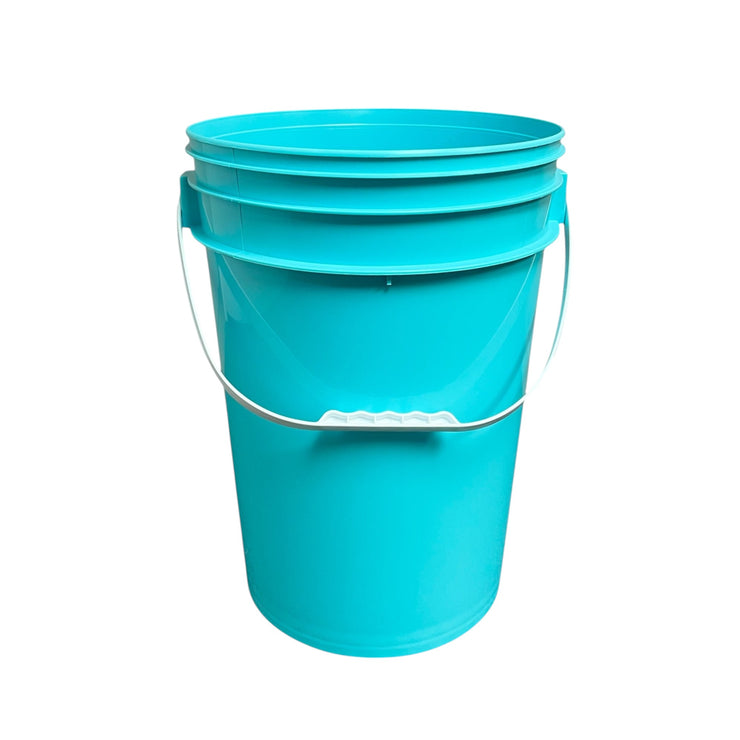 6 Gallon Bucket Plastic Handle with lid Aqua