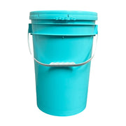 6 Gallon Bucket Plastic Handle with lid Aqua