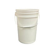6 Gallon Bucket Plastic Handle with lid White