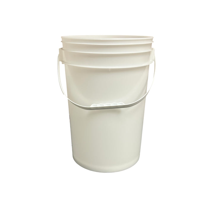6 Gallon Bucket Plastic Handle with lid White
