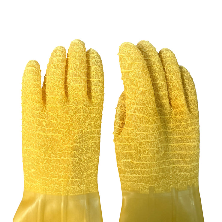 Joy Fish Rubber Gloves (Beige) - for health, food safety protection
