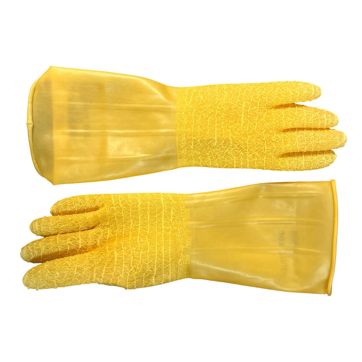 Joy Fish Rubber Gloves (Beige) - for health, food safety protection
