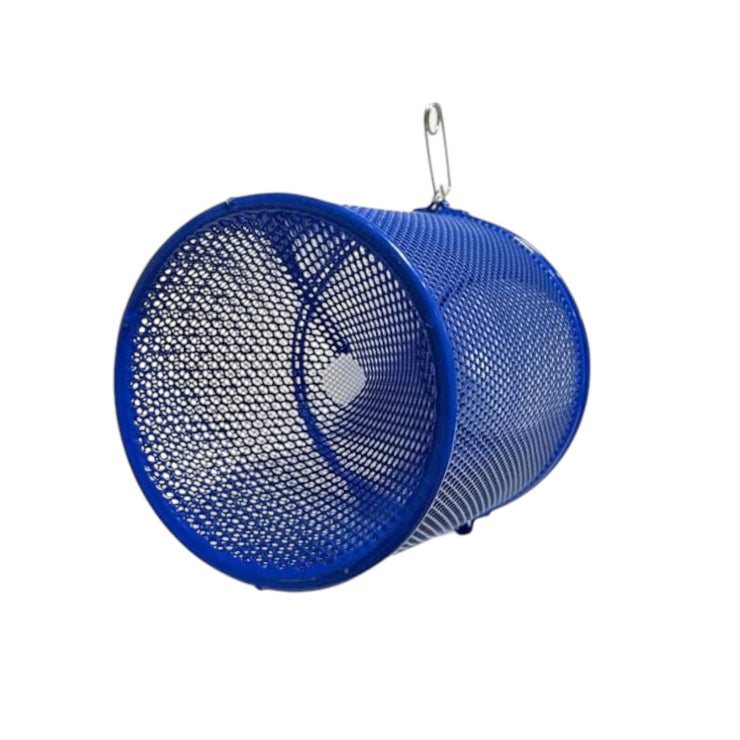 Minnow Trap 3/8"-For crawfish, minnow 3/8" mesh, blue coated metal, 16.5" long, blue