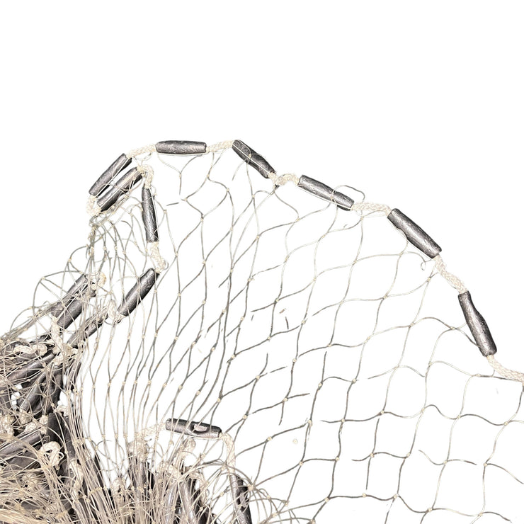 Bait Buster Cast Net - 1-1/4" Sq. Mullet Mesh (1.5lb/ft)- White with no dragon head