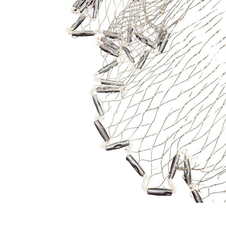 Bait Buster Cast Net - 1-1/4" Sq. Mullet Mesh (1.5lb/ft)- White with no dragon head