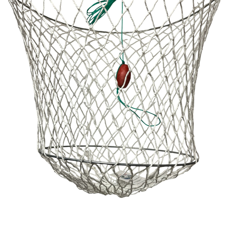 Double ring cotton crab net with float and rope