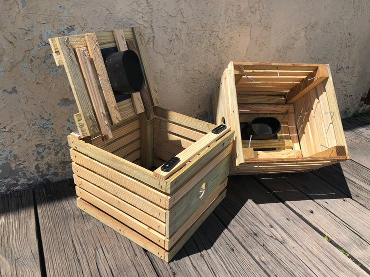 Joy Fish Wooden Stone Crab Trap-Assembled-Need to add weight
