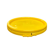 4 Gallon Outdoor Metal Handle Bucket with Lid, Yellow Color