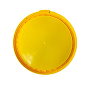 4 Gallon Outdoor Metal Handle Bucket with Lid, Yellow Color