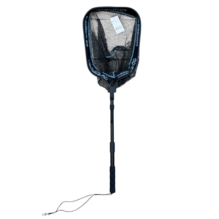 Floating Foldable Landing Net-12"x16" Hoop,12" deep, 12-22" Telescope Handle, JF-31FL-Float