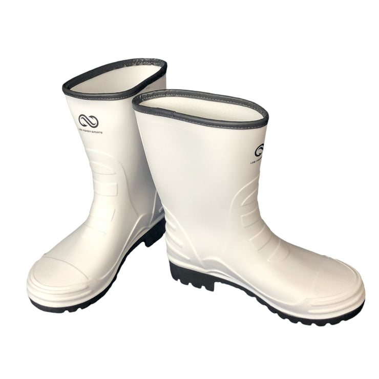 Commercial working boots short 10-1/2" height white size 6,7,8,9,10,11,12,13