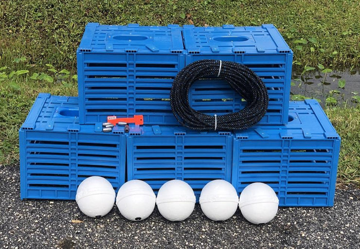 Joy Fish Plastic Stone Crab Traps Kit (Set of 5)-Unassembled