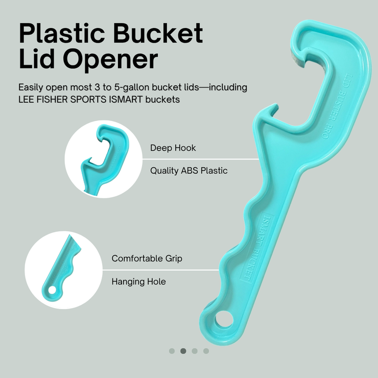 Bucket Lid Opener Tool for 3-5 Gallon Buckets, ABS Plastic, Turquoise, 9.38 Inch Length