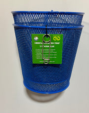 Minnow Trap 3/8"-For crawfish, minnow 3/8" mesh, blue coated metal, 16.5" long, blue