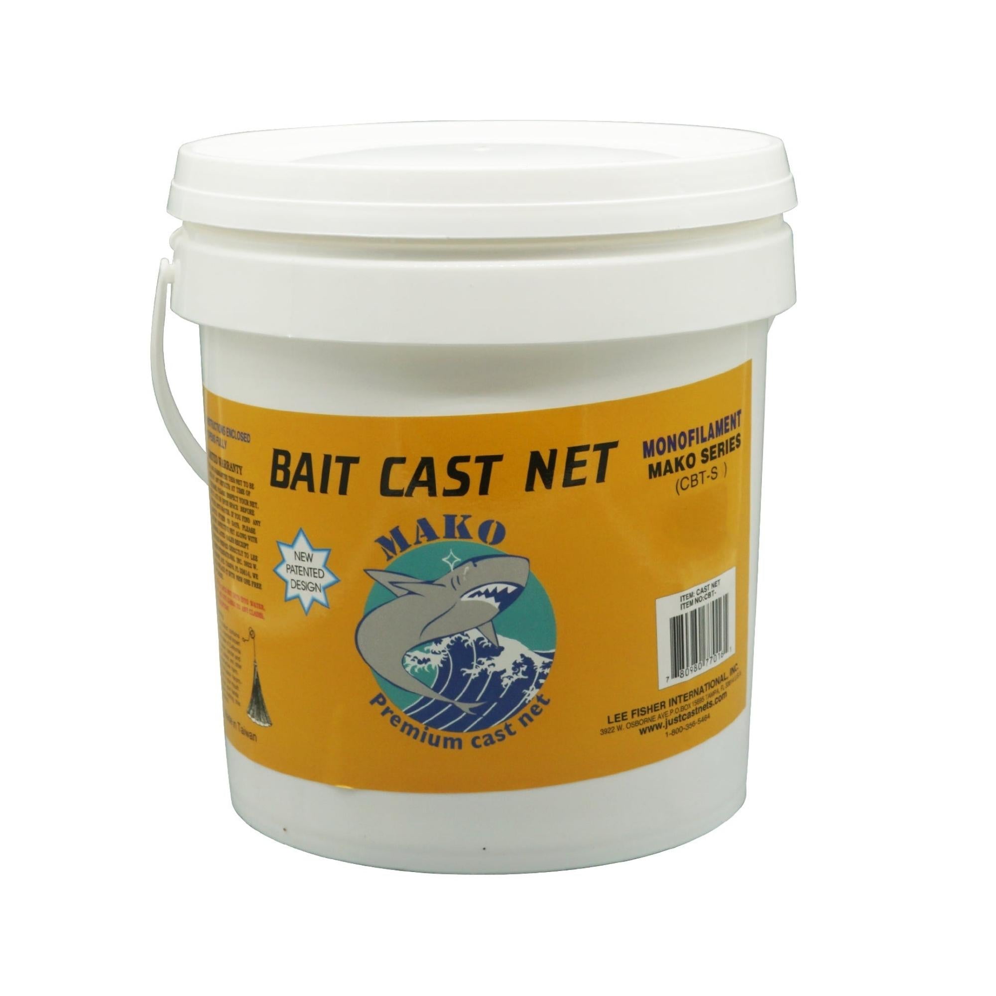 Mako Cast Net - 3/8 Sq. Bait Mesh – Lee Fisher Sports