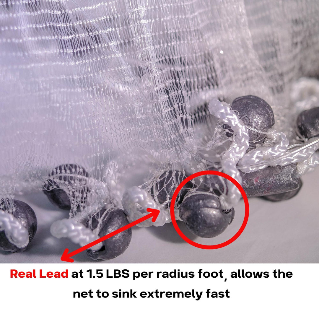 best cast net for large fish Bait Buster Cast Net - 5/8" Sq. Menhaden Mesh