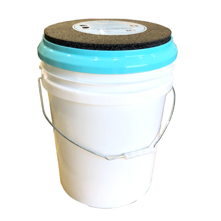 Padded Thick Foam Bucket Seat with 5 Gallon Bucket - White