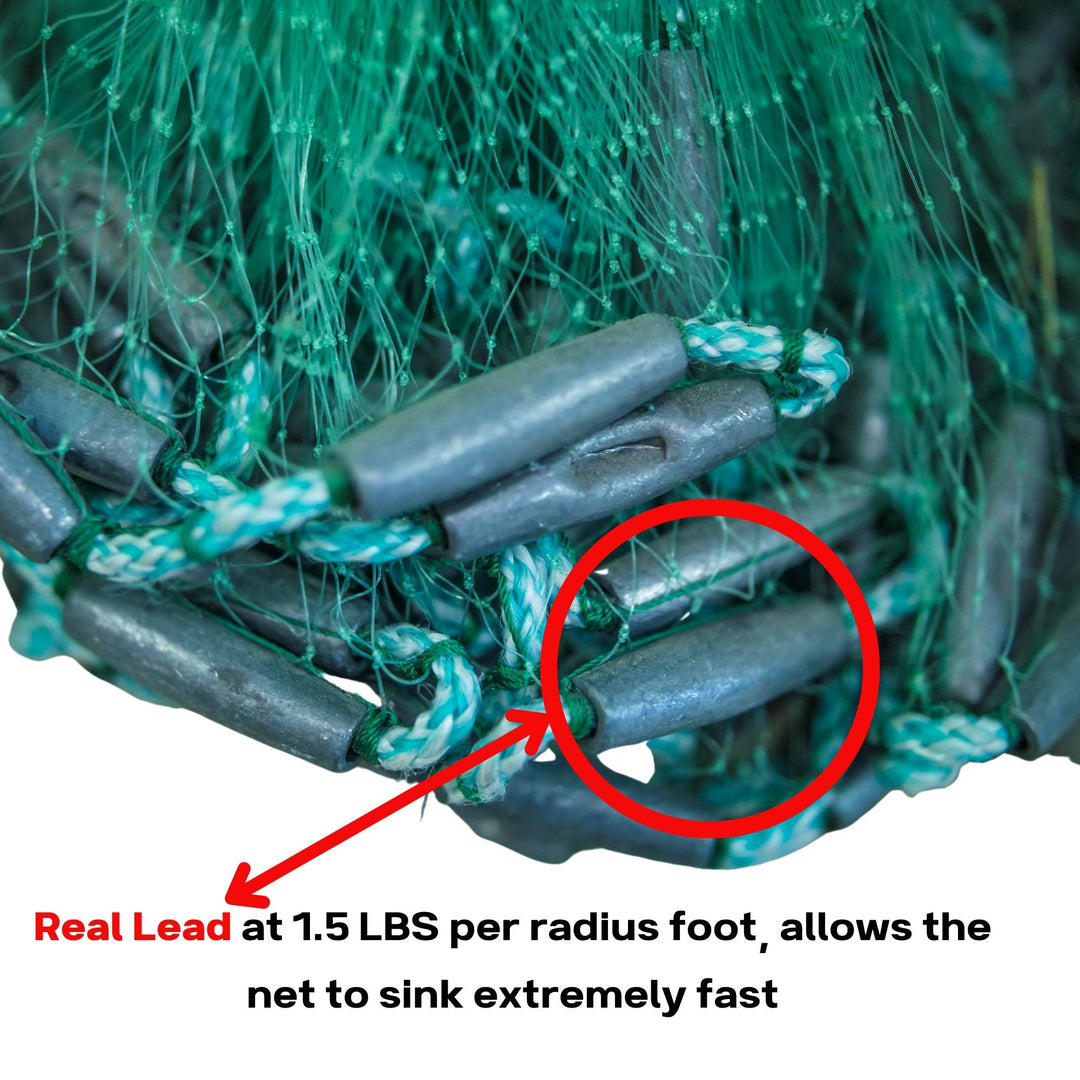 b&m fishing net Bait Buster Mullet Cast Nets (1-1/4" Sq Mesh )