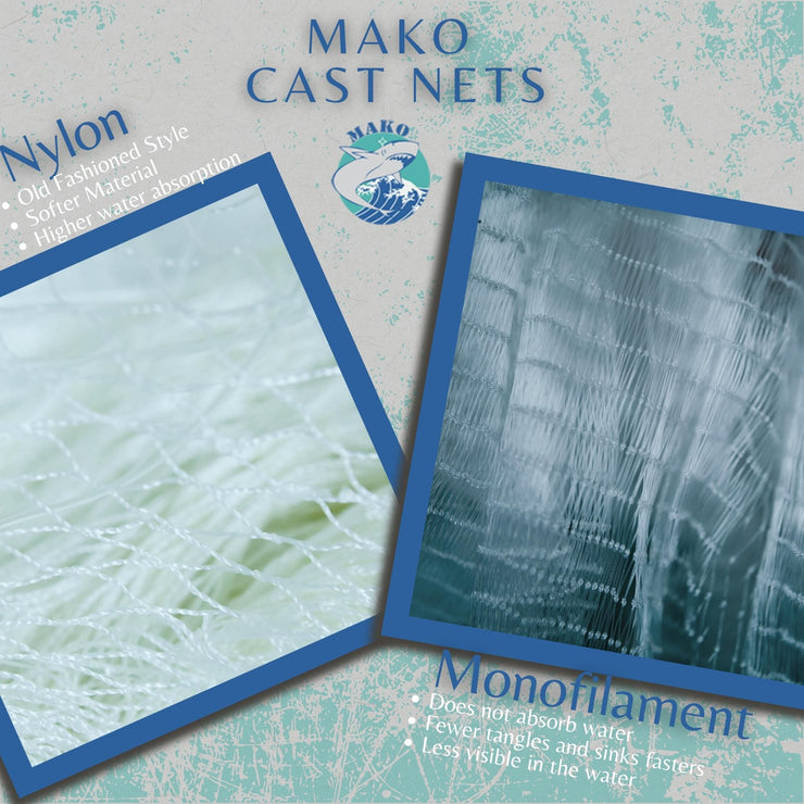 Mako Cast Net - 3/8" Sq. Bait Mesh