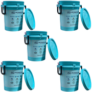 iSmart Bucket - 5 Gallon Rope Handle Bucket with Lid, Printed Lee Fisher Sports Logo