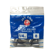 Joy Fish Worm Weight Sinkers - Sold by Dozen Pack