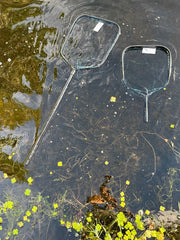Floating Foldable Landing Net-12"x16" Hoop,12" deep, 12-22" Telescope Handle, JF-31FL-Float
