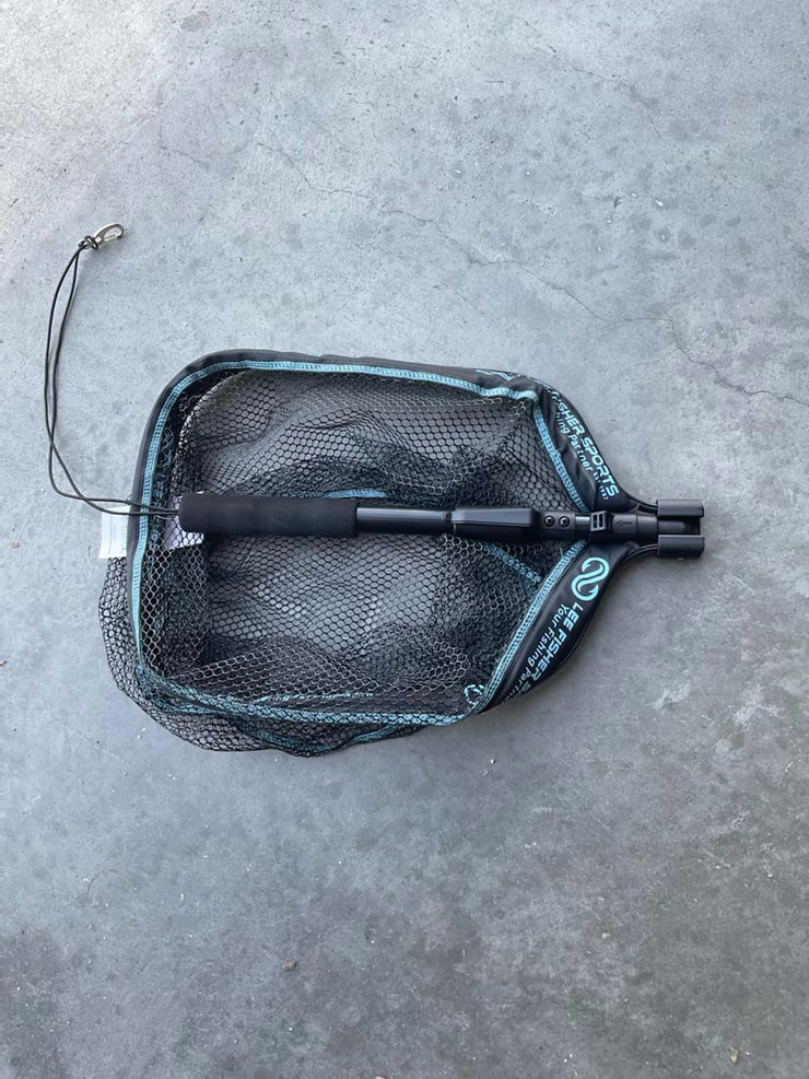 Floating Foldable Landing Net-12"x16" Hoop,12" deep, 12-22" Telescope Handle, JF-31FL-Float