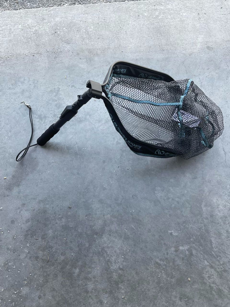Floating Foldable Landing Net-12"x16" Hoop,12" deep, 12-22" Telescope Handle, JF-31FL-Float