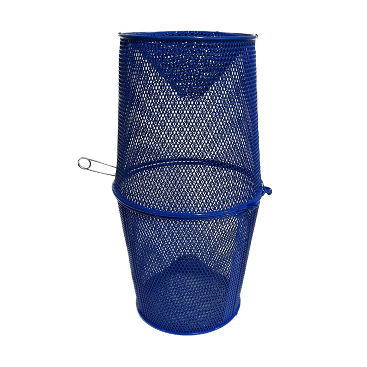 Minnow Trap 1/4-For crawfish, minnow 1/4 mesh, blue coated metal